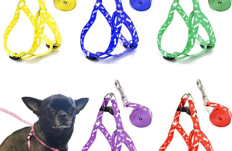 Pet Dog Bone Printing Harness