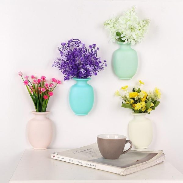 New DIY Paste Wall Mounted Silicone vase